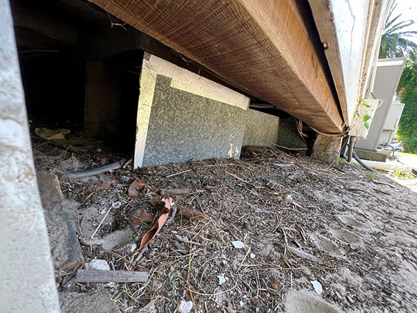 Unsealed Damp Crawl Space